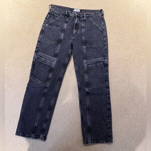AGOLDE Black Washed Carpenter Jeans